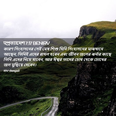 Picture 02 - पপ্রত্যাদেশ 7:17 BENIRV - কারণ সিংহাসনের - Bible Verse Picture