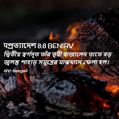 Picture 02 - पপ্রত্যাদেশ 8:8 BENIRV - দ্বিতীয় - Bible Verse Picture