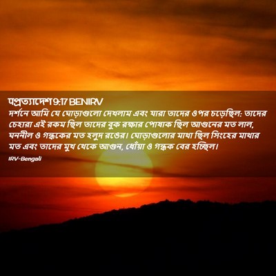 Picture 02 - पপ্রত্যাদেশ 9:17 BENIRV - দর্শনে আমি যে - Bible Verse Picture