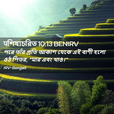 Picture 02 - पশিষ্যচরিত 10:13 BENIRV - পরে তাঁর প্রতি - Bible Verse Picture