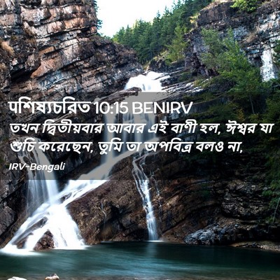 Picture 02 - पশিষ্যচরিত 10:15 BENIRV - তখন দ্বিতীয়বার - Bible Verse Picture