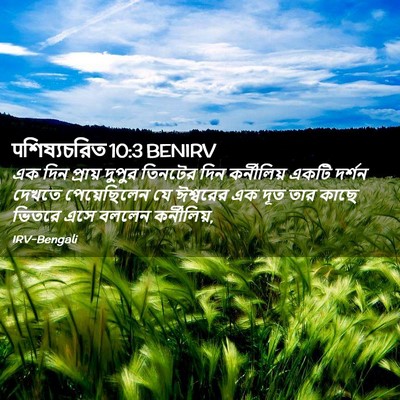 Picture 02 - पশিষ্যচরিত 10:3 BENIRV - এক দিন প্রায় - Bible Verse Picture