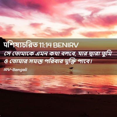 Picture 02 - पশিষ্যচরিত 11:14 BENIRV - সে তোমাকে এমন কথা - Bible Verse Picture