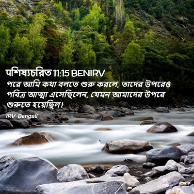 Picture 02 - पশিষ্যচরিত 11:15 BENIRV - পরে আমি কথা বলতে - Bible Verse Picture