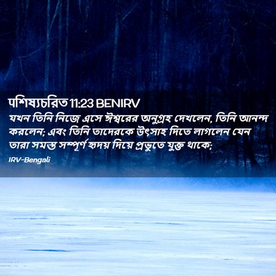 Picture 02 - पশিষ্যচরিত 11:23 BENIRV - যখন তিনি নিজে এসে - Bible Verse Picture