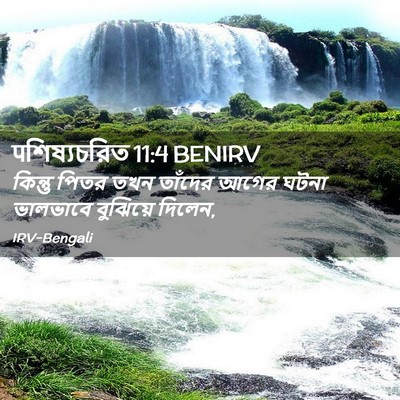 Picture 02 - पশিষ্যচরিত 11:4 BENIRV - কিন্তু পিতর তখন - Bible Verse Picture
