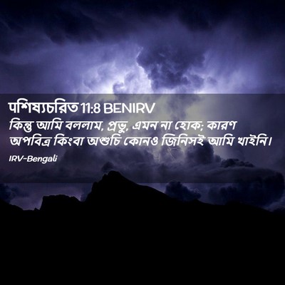 Picture 02 - पশিষ্যচরিত 11:8 BENIRV - কিন্তু আমি বললাম, - Bible Verse Picture