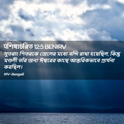 Picture 02 - पশিষ্যচরিত 12:5 BENIRV - সুতরাং পিতরকে - Bible Verse Picture