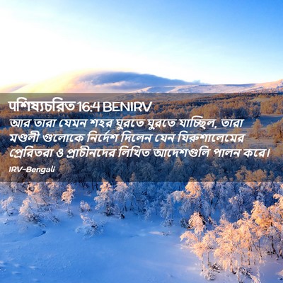Picture 02 - पশিষ্যচরিত 16:4 BENIRV - আর তারা যেমন শহর - Bible Verse Picture
