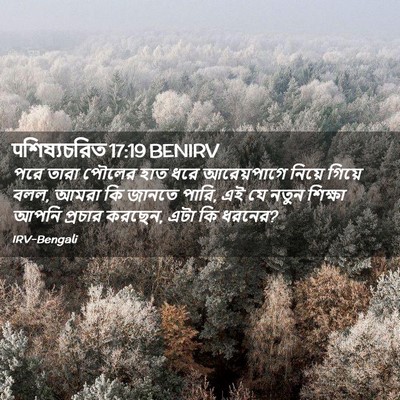 Picture 02 - पশিষ্যচরিত 17:19 BENIRV - পরে তারা পৌলের হাত - Bible Verse Picture