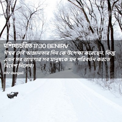 Picture 02 - पশিষ্যচরিত 17:30 BENIRV - ঈশ্বর সেই - Bible Verse Picture
