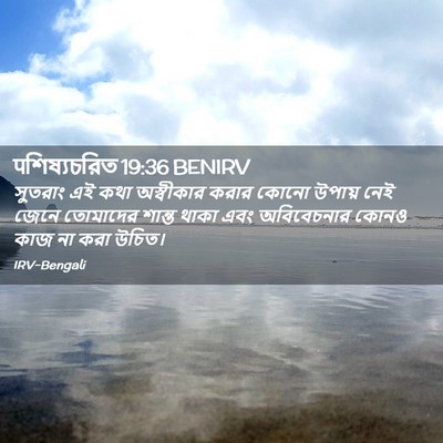 Picture 02 - पশিষ্যচরিত 19:36 BENIRV - সুতরাং এই কথা - Bible Verse Picture