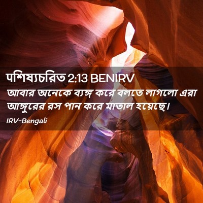 Picture 02 - पশিষ্যচরিত 2:13 BENIRV - আবার অনেকে ব্যঙ্গ - Bible Verse Picture