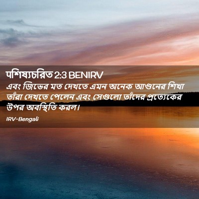 Picture 02 - पশিষ্যচরিত 2:3 BENIRV - এবং জিভের মত দেখতে - Bible Verse Picture