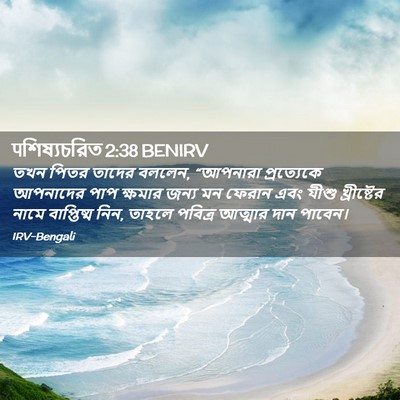 Picture 02 - पশিষ্যচরিত 2:38 BENIRV - তখন পিতর তাদের - Bible Verse Picture