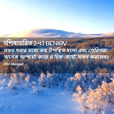 Picture 02 - पশিষ্যচরিত 2:43 BENIRV - তখন সবার মধ্যে ভয় - Bible Verse Picture