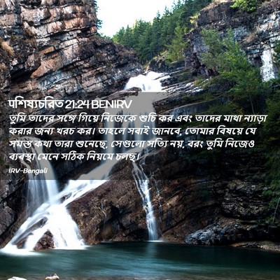 Picture 02 - पশিষ্যচরিত 21:24 BENIRV - তুমি তাদের সঙ্গে - Bible Verse Picture