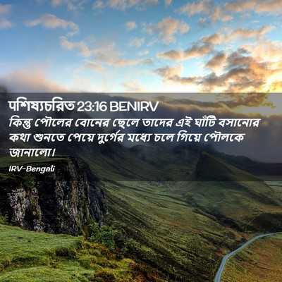 Picture 02 - पশিষ্যচরিত 23:16 BENIRV - কিন্তু পৌলের - Bible Verse Picture