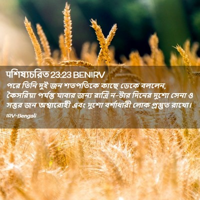 Picture 02 - पশিষ্যচরিত 23:23 BENIRV - পরে তিনি দুই জন - Bible Verse Picture
