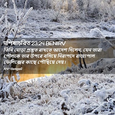 Picture 02 - पশিষ্যচরিত 23:24 BENIRV - তিনি ঘোড়া - Bible Verse Picture