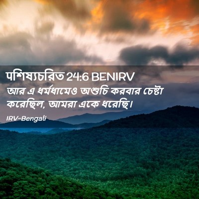 Picture 02 - पশিষ্যচরিত 24:6 BENIRV - আর এ ধর্মধামেও - Bible Verse Picture