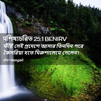 Picture 02 - पশিষ্যচরিত 25:1 BENIRV - ফীষ্ট সেই প্রদেশে - Bible Verse Picture