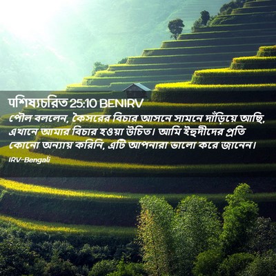 Picture 02 - पশিষ্যচরিত 25:10 BENIRV - পৌল বললেন, কৈসরের - Bible Verse Picture
