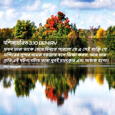 Picture 02 - पশিষ্যচরিত 3:10 BENIRV - তখন তারা তাকে দেখে - Bible Verse Picture
