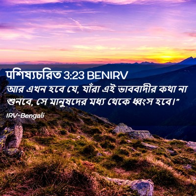 Picture 02 - पশিষ্যচরিত 3:23 BENIRV - আর এখন হবে যে, - Bible Verse Picture