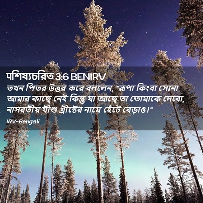 Picture 02 - पশিষ্যচরিত 3:6 BENIRV - তখন পিতর উত্তর করে - Bible Verse Picture