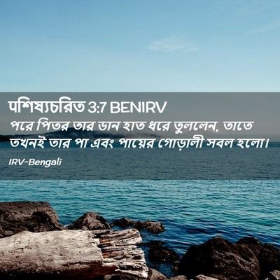 Picture 02 - पশিষ্যচরিত 3:7 BENIRV - পরে পিতর তার ডান - Bible Verse Picture
