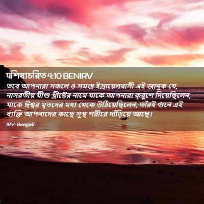Picture 02 - पশিষ্যচরিত 4:10 BENIRV - তবে আপনারা সকলে ও - Bible Verse Picture