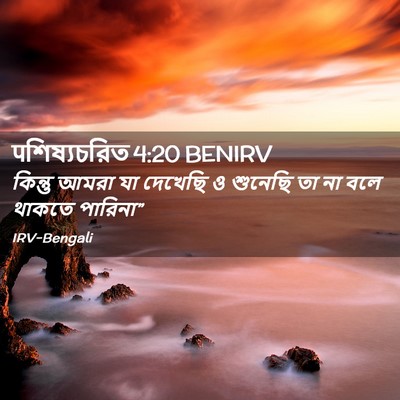Picture 02 - पশিষ্যচরিত 4:20 BENIRV - কিন্তু আমরা যা - Bible Verse Picture