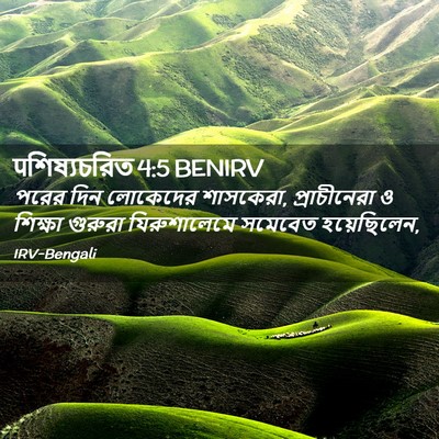 Picture 02 - पশিষ্যচরিত 4:5 BENIRV - পরের দিন লোকেদের - Bible Verse Picture