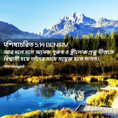 Picture 02 - पশিষ্যচরিত 5:14 BENIRV - আর দলে দলে অনেক - Bible Verse Picture