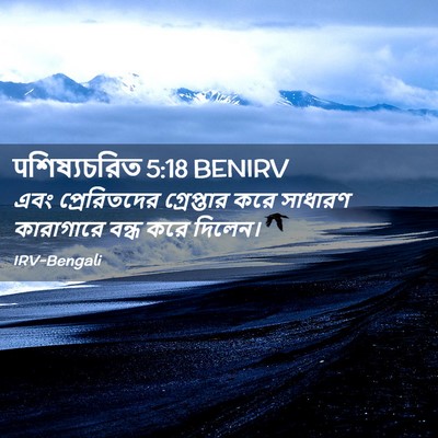 Picture 02 - पশিষ্যচরিত 5:18 BENIRV - এবং প্রেরিতদের - Bible Verse Picture