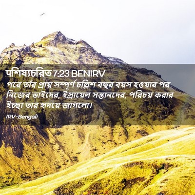 Picture 02 - पশিষ্যচরিত 7:23 BENIRV - পরে তাঁর প্রায় - Bible Verse Picture