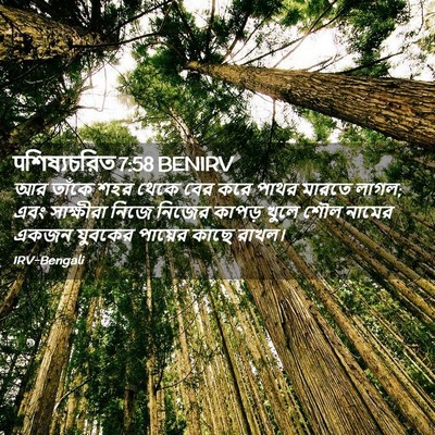 Picture 02 - पশিষ্যচরিত 7:58 BENIRV - আর তাঁকে শহর থেকে - Bible Verse Picture