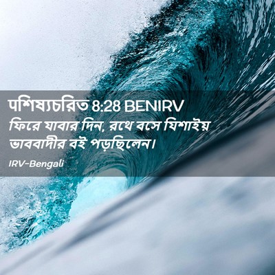 Picture 02 - पশিষ্যচরিত 8:28 BENIRV - ফিরে যাবার দিন, রথে - Bible Verse Picture