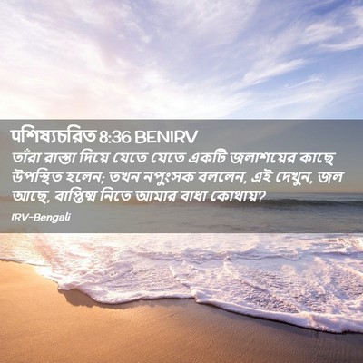 Picture 02 - पশিষ্যচরিত 8:36 BENIRV - তাঁরা রাস্তা - Bible Verse Picture