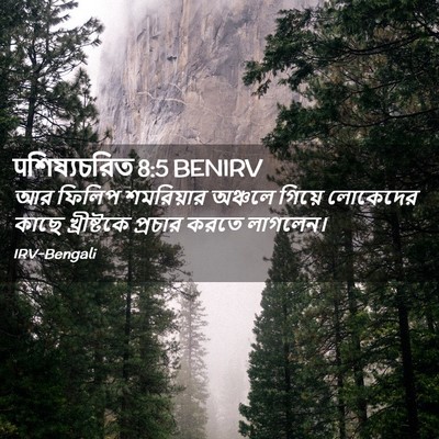 Picture 02 - पশিষ্যচরিত 8:5 BENIRV - আর ফিলিপ শমরিয়ার - Bible Verse Picture