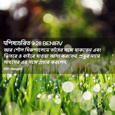 Picture 02 - पশিষ্যচরিত 9:28 BENIRV - আর শৌল যিরুশালেমে - Bible Verse Picture