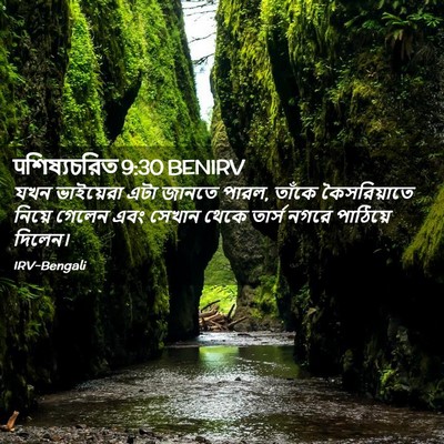 Picture 02 - पশিষ্যচরিত 9:30 BENIRV - যখন ভাইয়েরা এটা - Bible Verse Picture