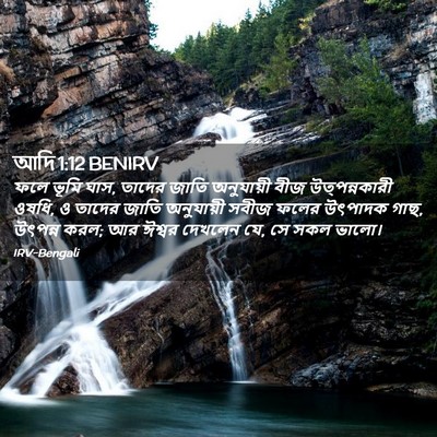 Picture 02 - আদি 1:12 BENIRV - ফলে ভূমি ঘাস, তাদের - Bible Verse Picture