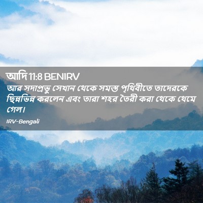 Picture 02 - আদি 11:8 BENIRV - আর সদাপ্রভু সেখান - Bible Verse Picture