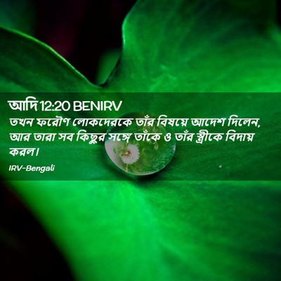 Picture 02 - আদি 12:20 BENIRV - তখন ফরৌণ লোকদেরকে - Bible Verse Picture