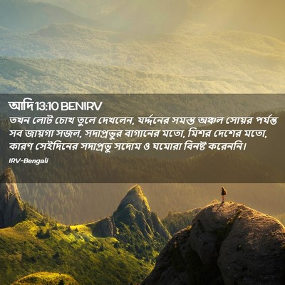 Picture 02 - আদি 13:10 BENIRV - তখন লোট চোখ তুলে - Bible Verse Picture