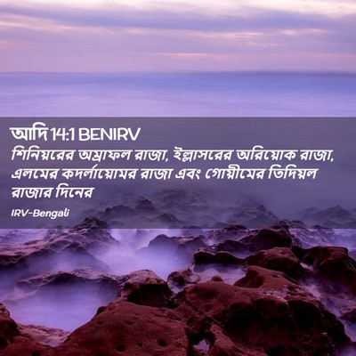 Picture 02 - আদি 14:1 BENIRV - শিনিয়রের অম্রাফল - Bible Verse Picture