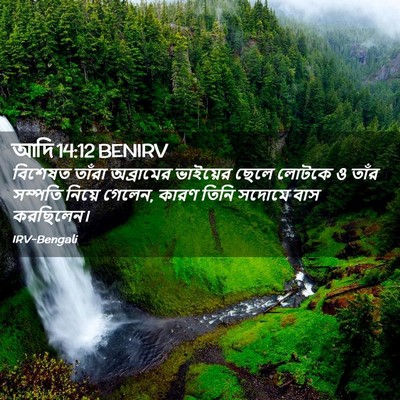 Picture 02 - আদি 14:12 BENIRV - বিশেষত তাঁরা - Bible Verse Picture