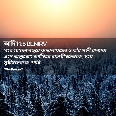 Picture 02 - আদি 14:5 BENIRV - পরে চোদ্দো বছরে - Bible Verse Picture